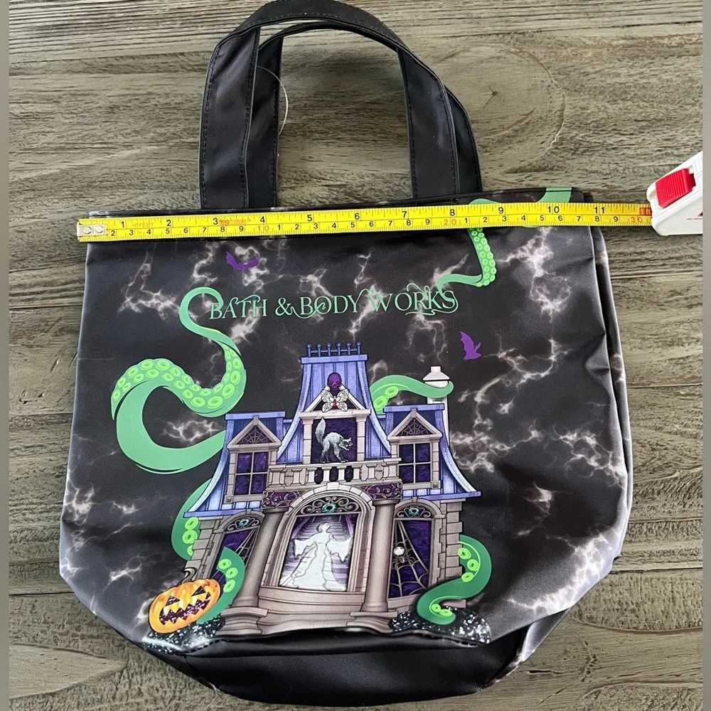 Bath & Body Works Spooky Mansion Tote with Green and Purple Accents - Picture 5 of 9